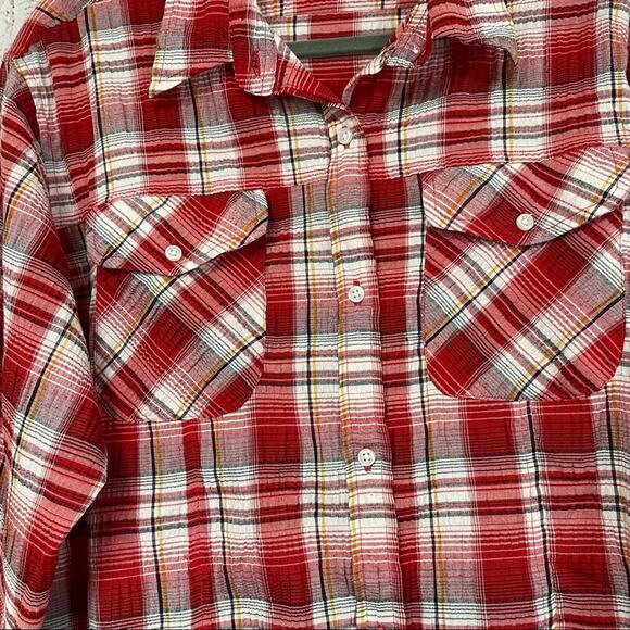 Overdrive, Plaid Textured Button Down Shirt. Size Large. Excellent condition! - Picture 6 of 6